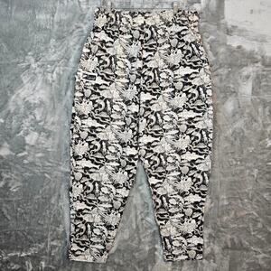 Vintage Chefware Pants Mens Large Black White Sea Creature Grunge Retro Workwear